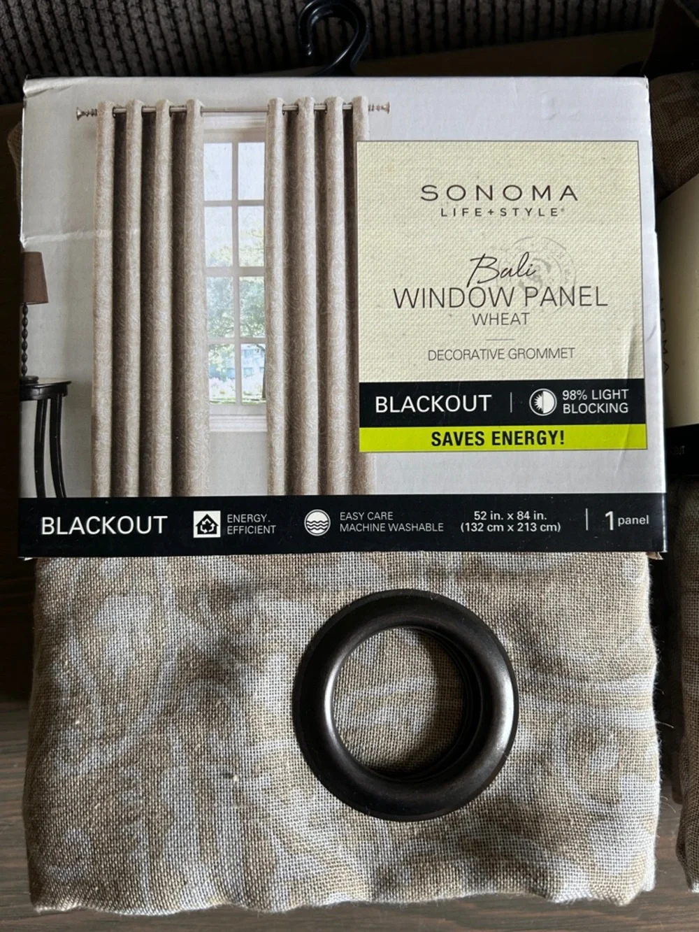 NWT 2 Sonoma Blackout Window Panels in color Wheat